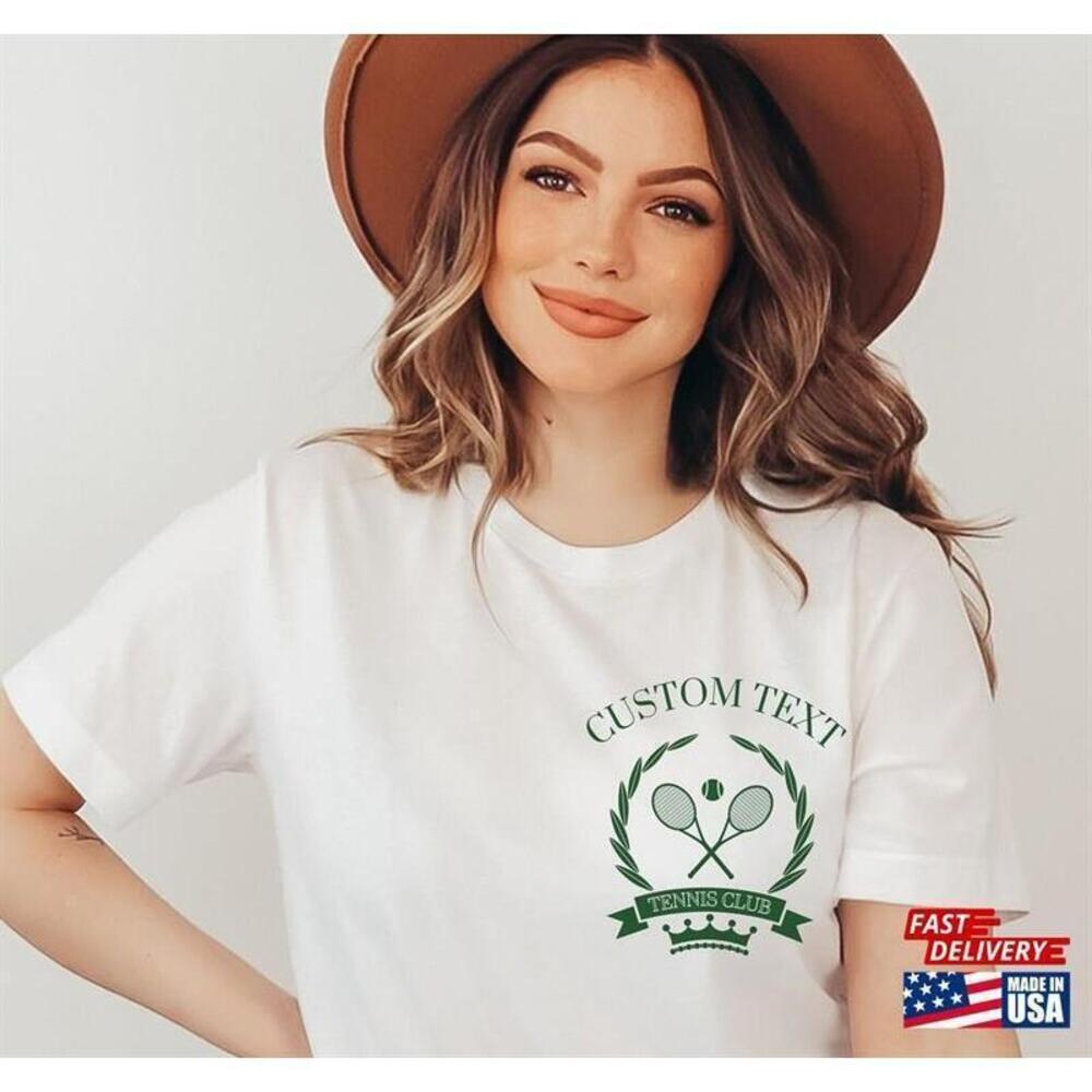 Tennis Club Vintage Personalized Team Graphic T-Shirt